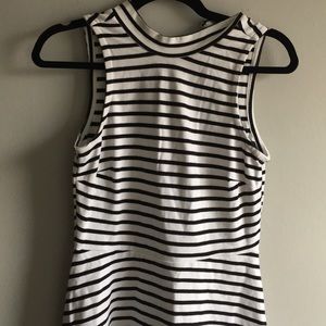 Black and White Striped Old Navy Skater Dress
